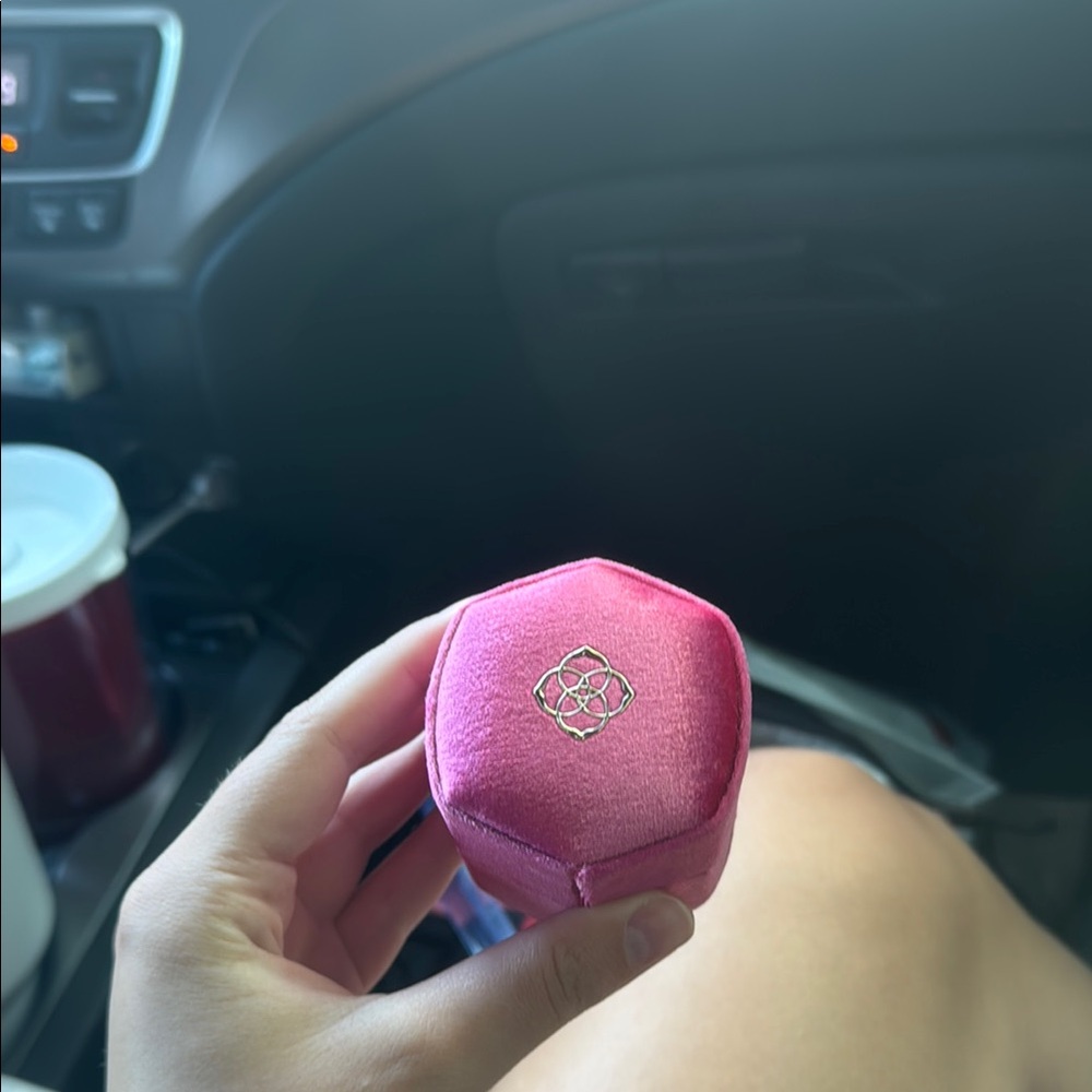 Pink Velvet Kendra Scott Jewelry Case